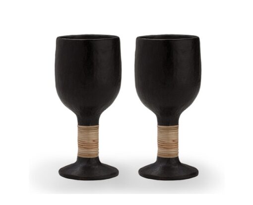 Designer Black Stone Premium Longpi Glass Set
