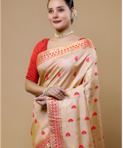 Golden Muga Silk Saree