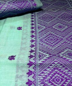 sky blue mekhela chadar