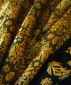 Black Assam Silk Saree